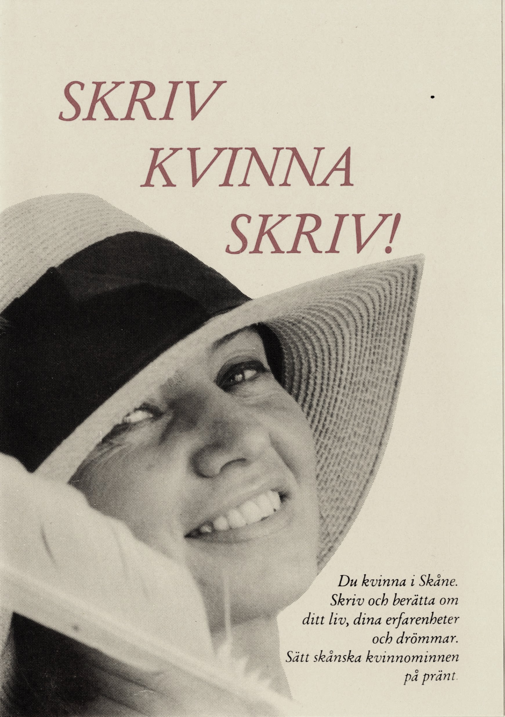 Flyer, 1993, Skriv kvinna skriv.