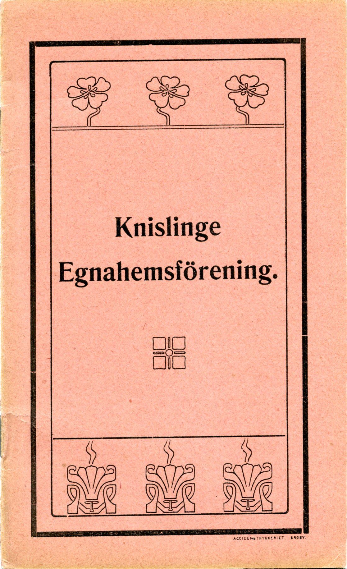 Stadgar för Knislinge Egnahemsförening, 1911